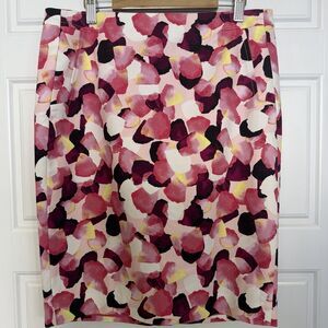 Willow & Thread Pink Petal Cotton Classic Pencil Skirt Size 6